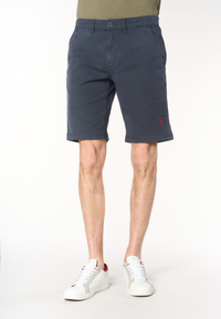 Pantalone corto chino da uomo in cotone stretch