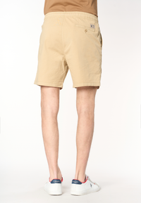 Pantalone corto da uomo in cotone stretch con coulisse