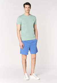 Pantalone corto da uomo in cotone stretch con coulisse