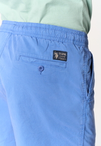 Pantalone corto da uomo in cotone stretch con coulisse
