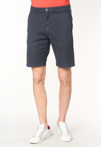 Pantalone corto da uomo in misto cotone e lino