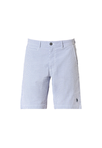 Pantalone corto chino da uomo in cotone rigato