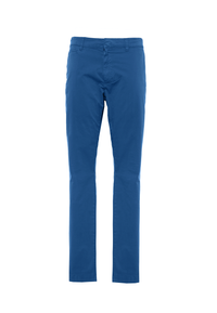 Pantalone chino da uomo in cotone stretch overdyed