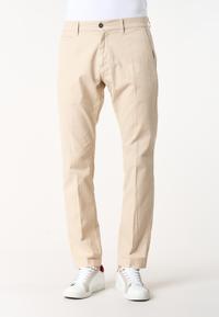 Pantalone chino slim fit da uomo in misto cotone e lino