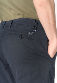 Pantalone chino slim fit da uomo in misto cotone e lino