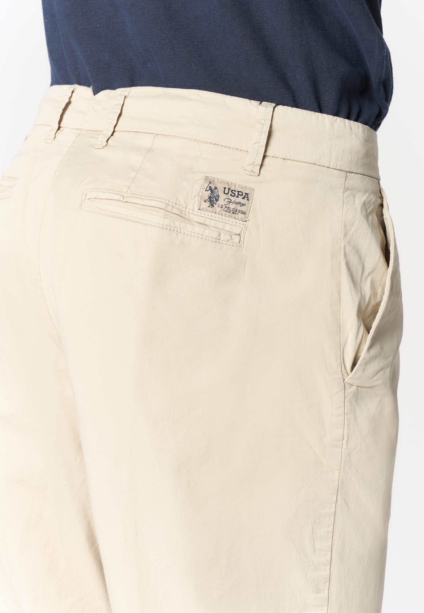 Pantalone da uomo in cotone stretch con carrot fit