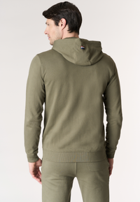 Felpa da uomo in cotone con chiusura full zip e cappuccio