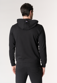 Felpa da uomo in cotone con chiusura full zip e cappuccio