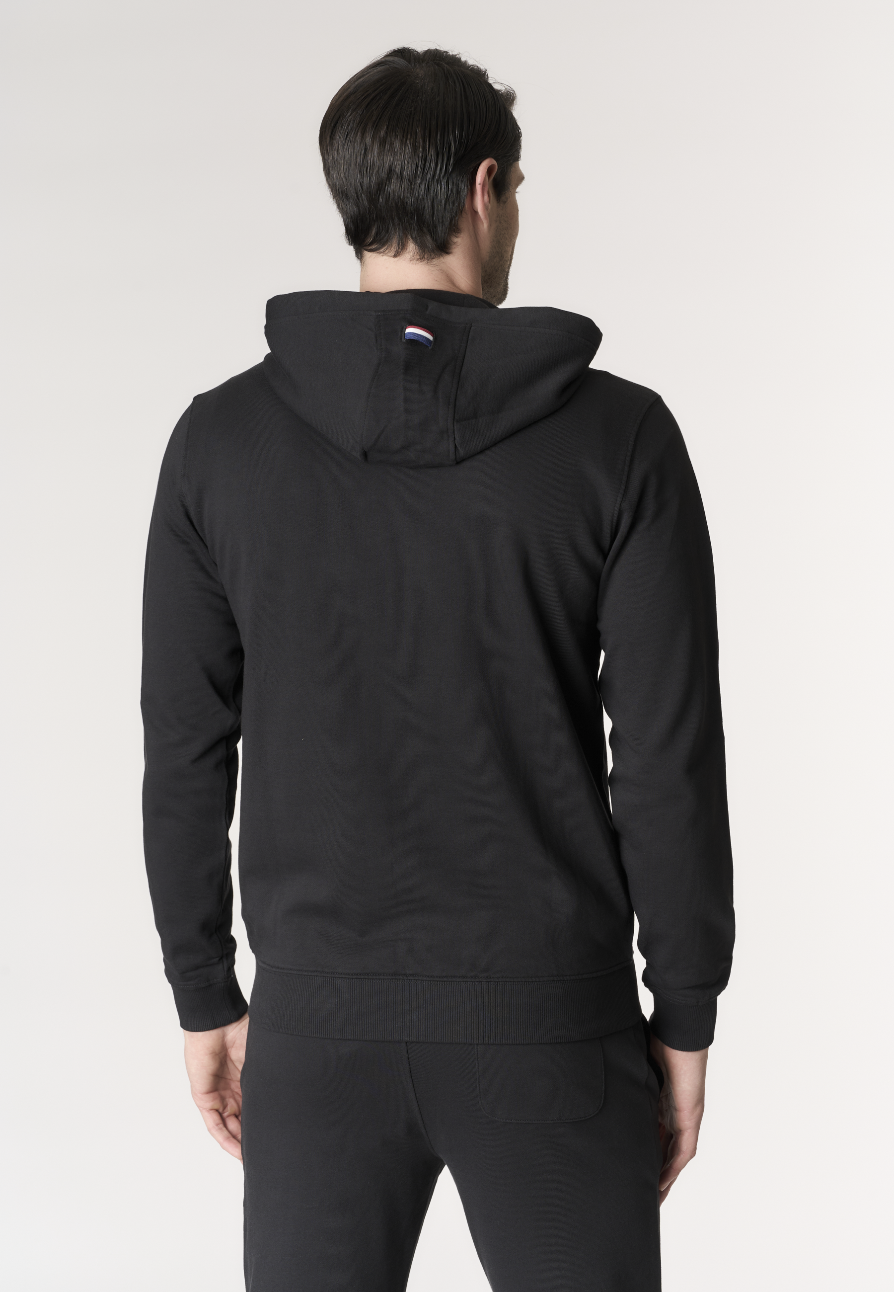 Felpa da uomo in cotone con chiusura full zip e cappuccio