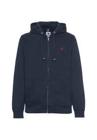 Felpa da uomo in cotone con chiusura full zip e cappuccio