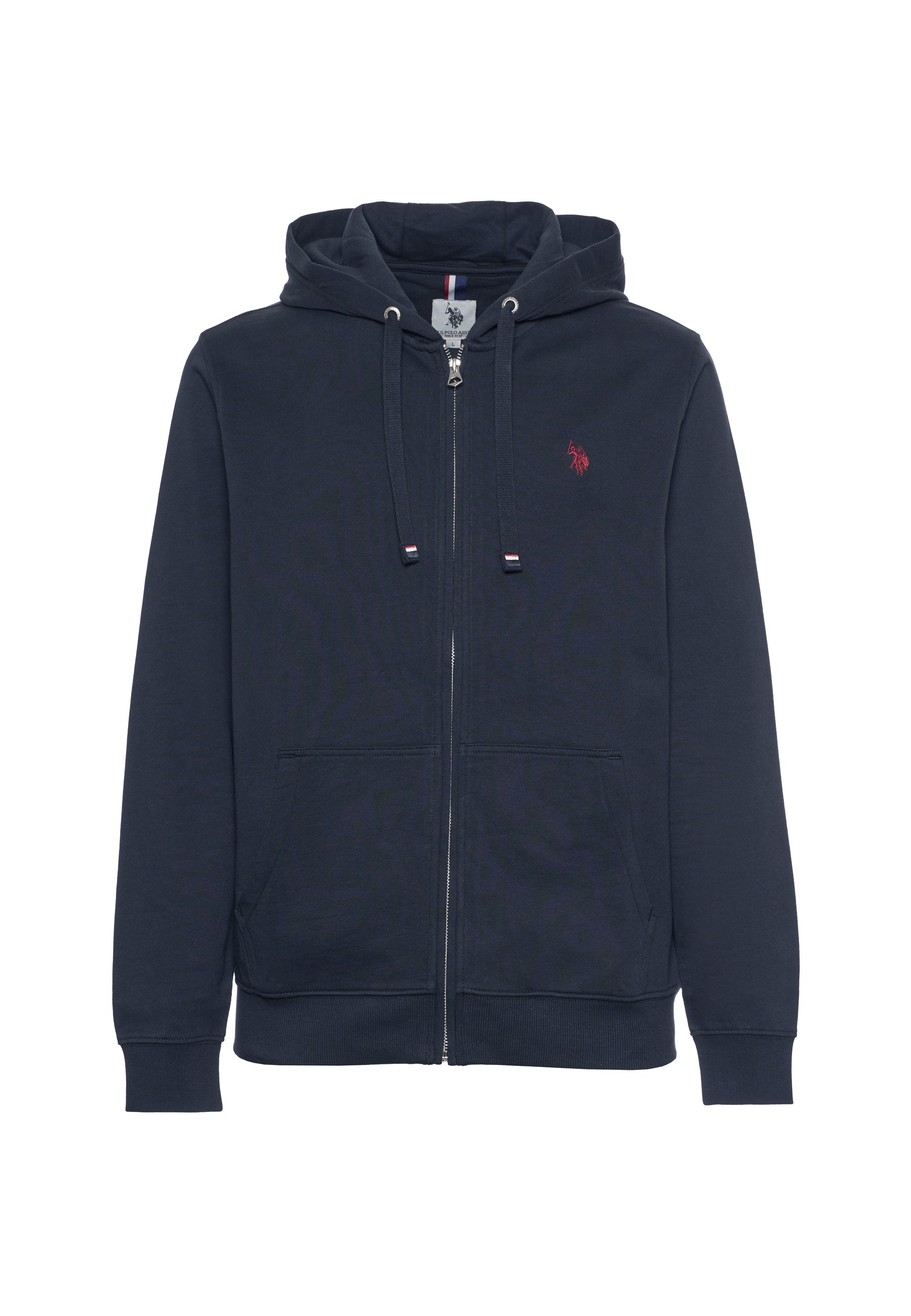 Felpa da uomo in cotone con chiusura full zip e cappuccio