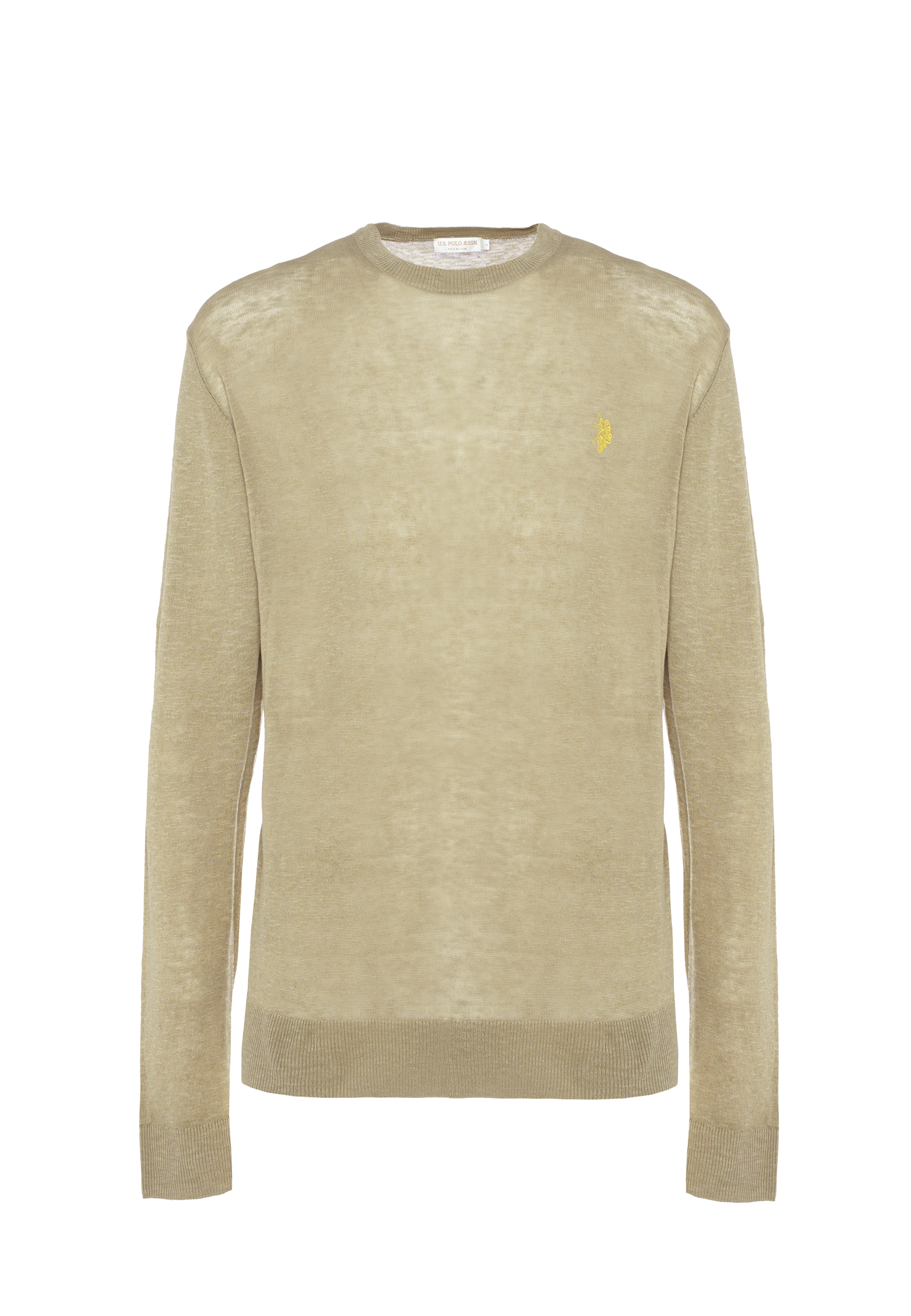 Maglia girocollo da uomo in misto lino e cotone premium quality