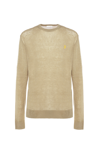 Maglia girocollo da uomo in misto lino e cotone premium quality