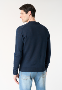 Maglia girocollo da uomo in misto lino e cotone premium quality