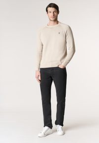 Maglia girocollo da uomo in cotone overdyed Premium Quality