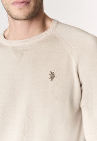 Maglia girocollo da uomo in cotone overdyed Premium Quality