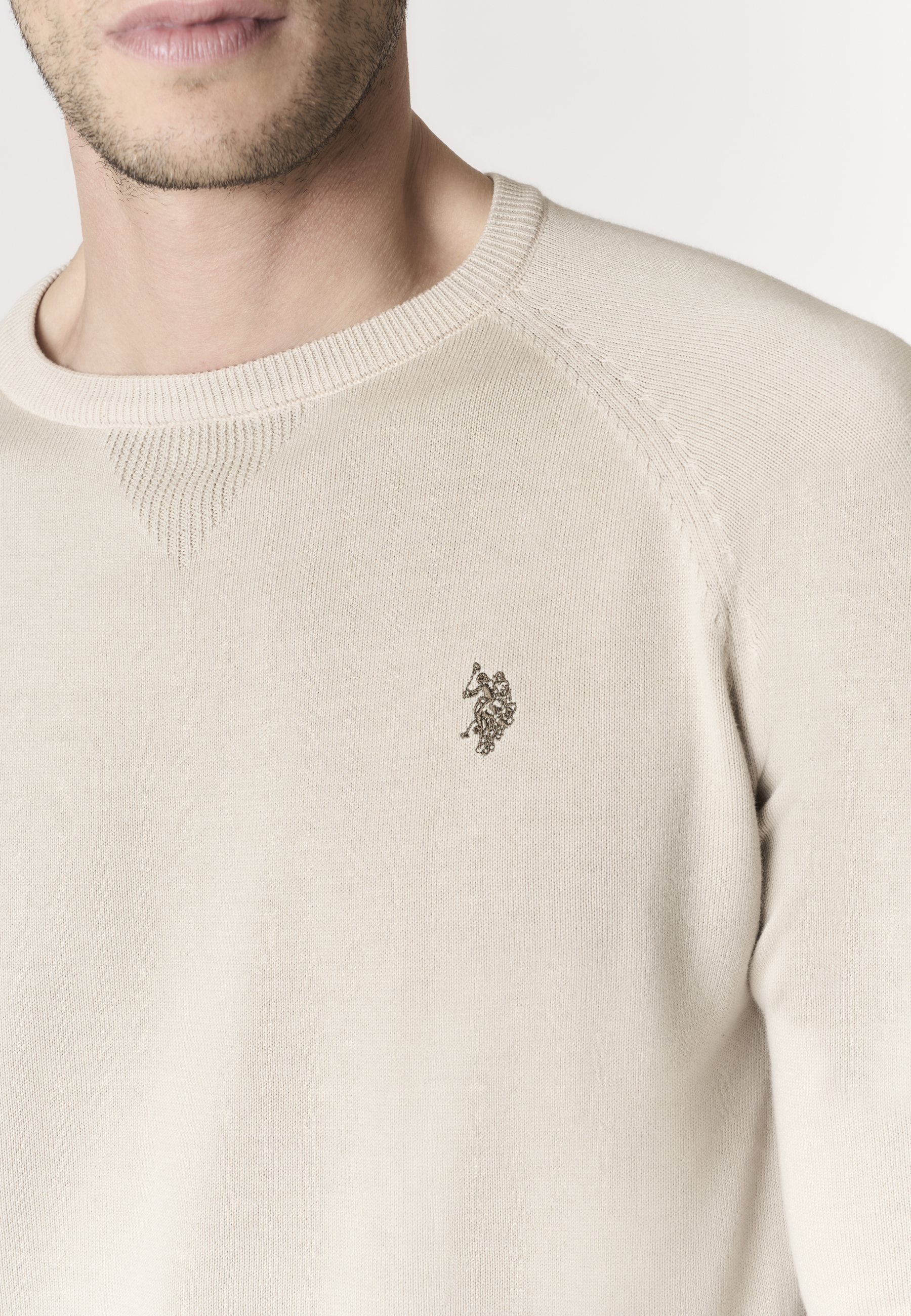 Maglia girocollo da uomo in cotone overdyed Premium Quality