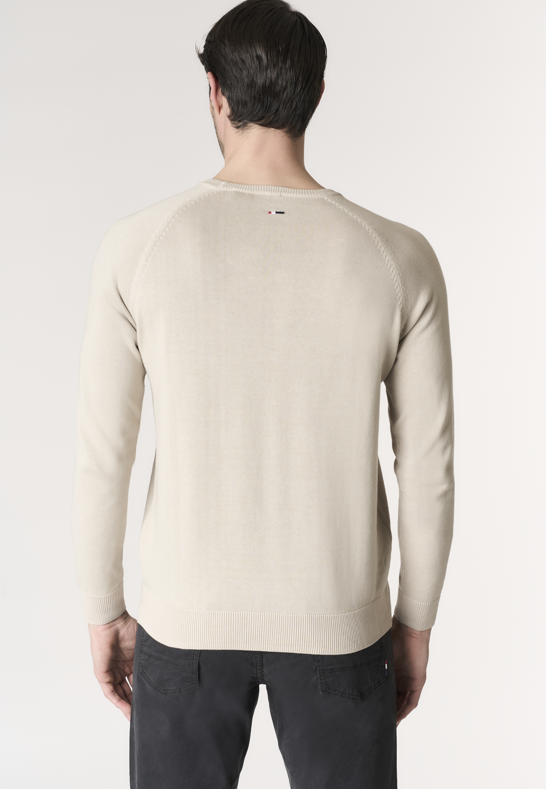 Maglia girocollo da uomo in cotone overdyed Premium Quality