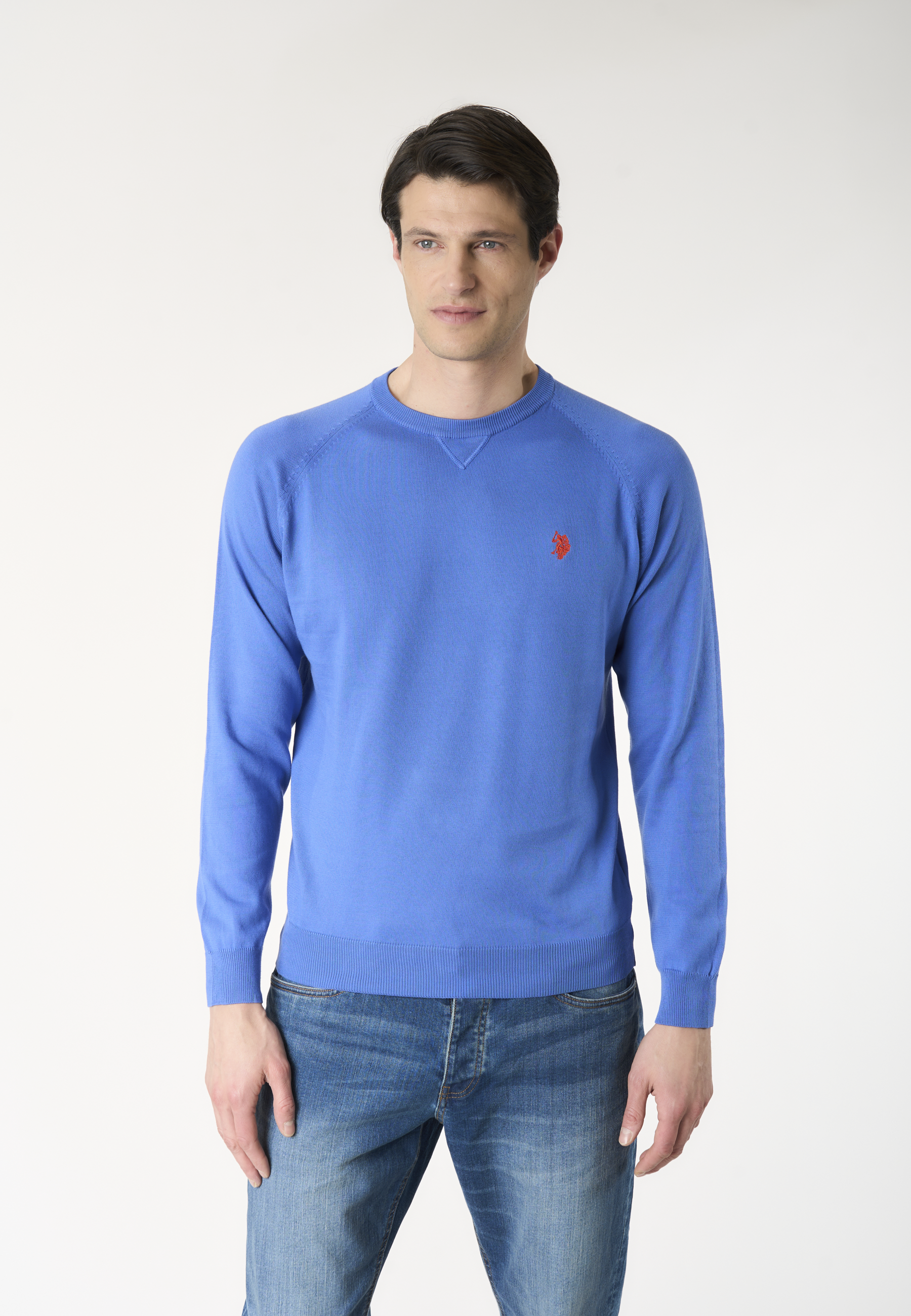 Maglia girocollo da uomo in cotone overdyed Premium Quality