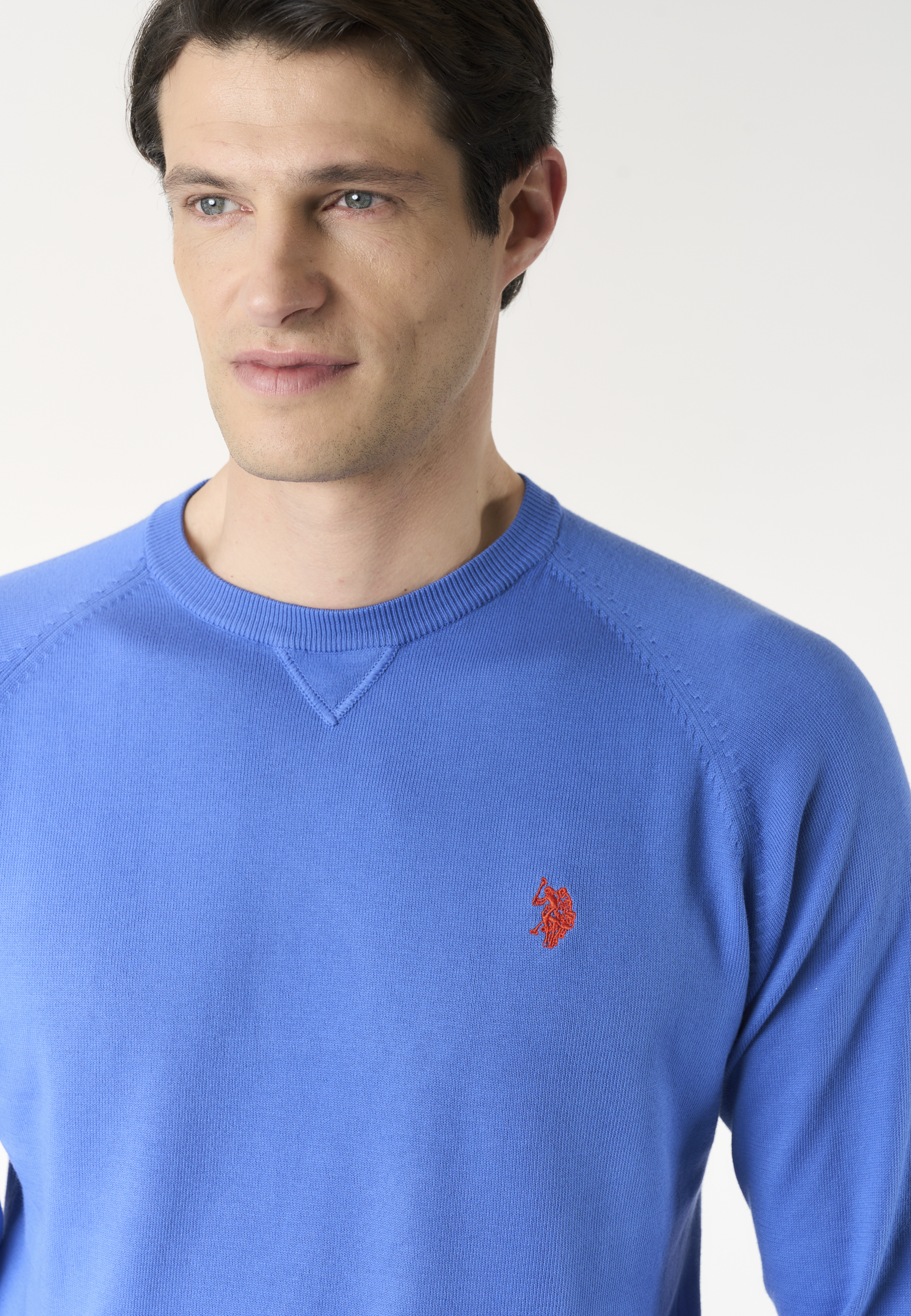 Maglia girocollo da uomo in cotone overdyed Premium Quality