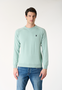 Maglia girocollo da uomo in cotone overdyed Premium Quality