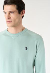 Maglia girocollo da uomo in cotone overdyed Premium Quality