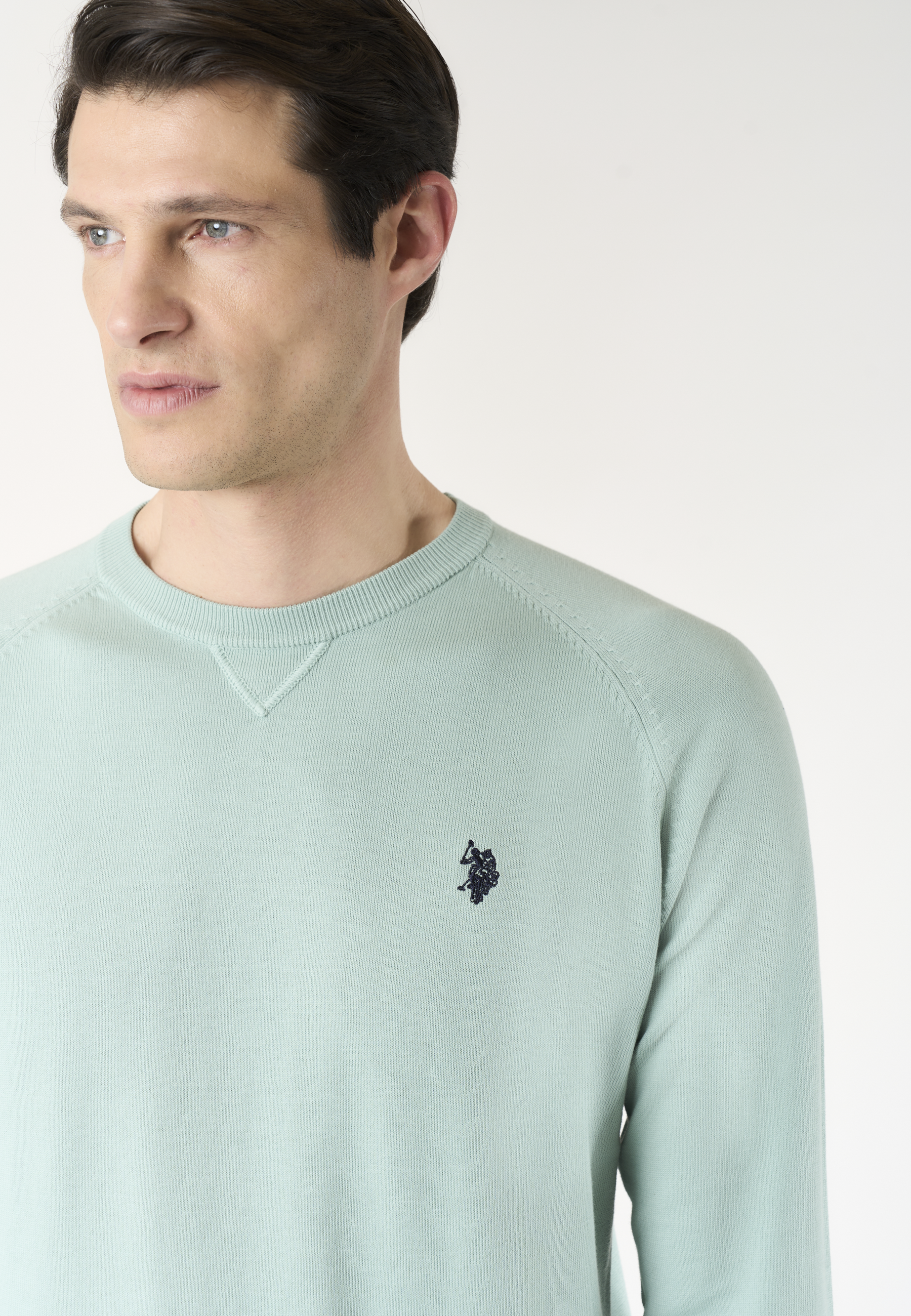 Maglia girocollo da uomo in cotone overdyed Premium Quality