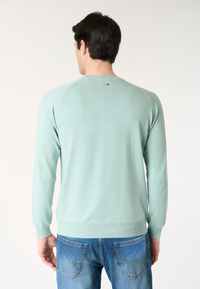 Maglia girocollo da uomo in cotone overdyed Premium Quality