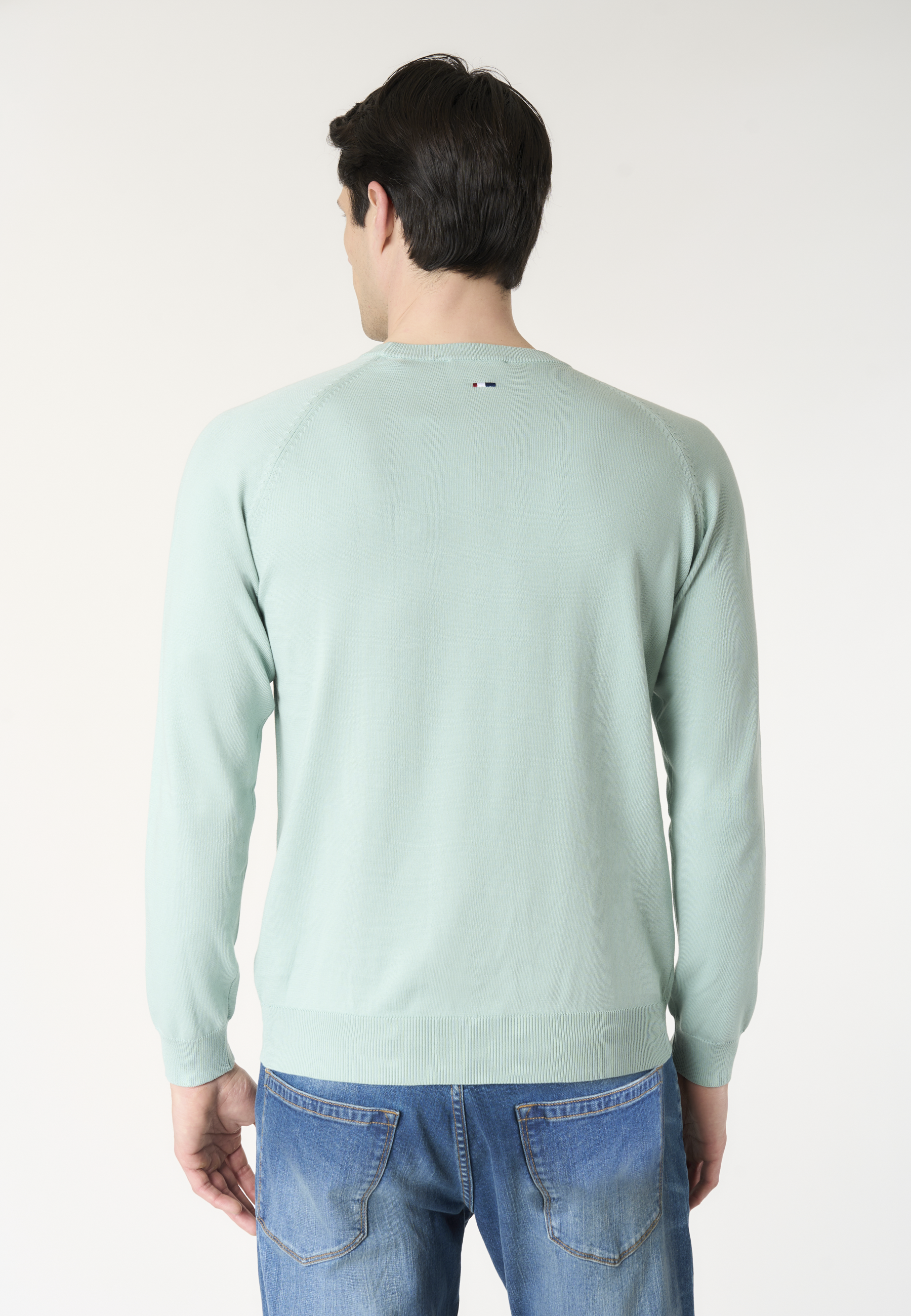 Maglia girocollo da uomo in cotone overdyed Premium Quality