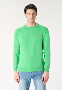 Maglia girocollo da uomo in cotone overdyed Premium Quality