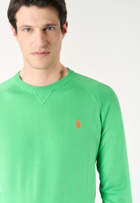 Maglia girocollo da uomo in cotone overdyed Premium Quality