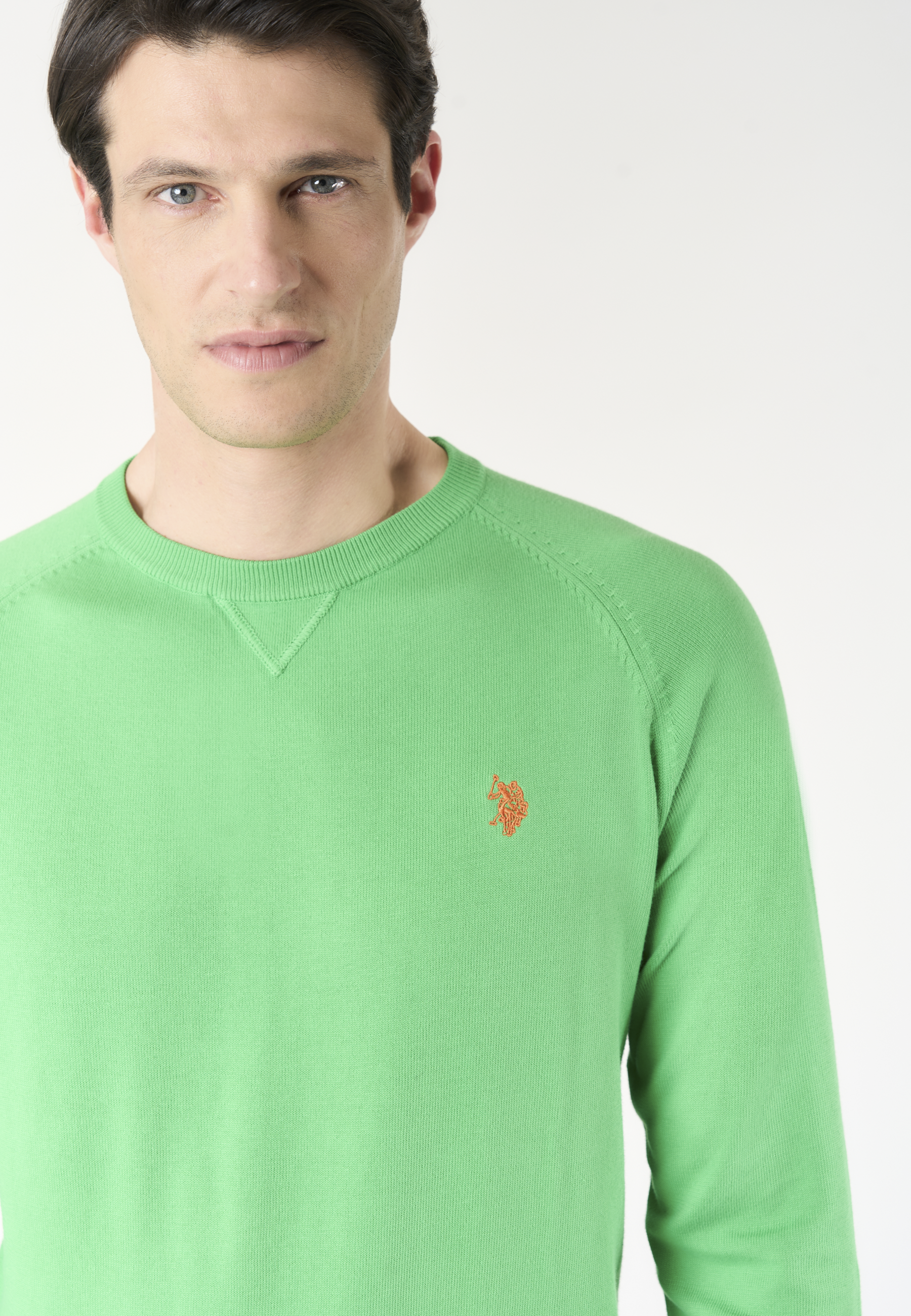 Maglia girocollo da uomo in cotone overdyed Premium Quality