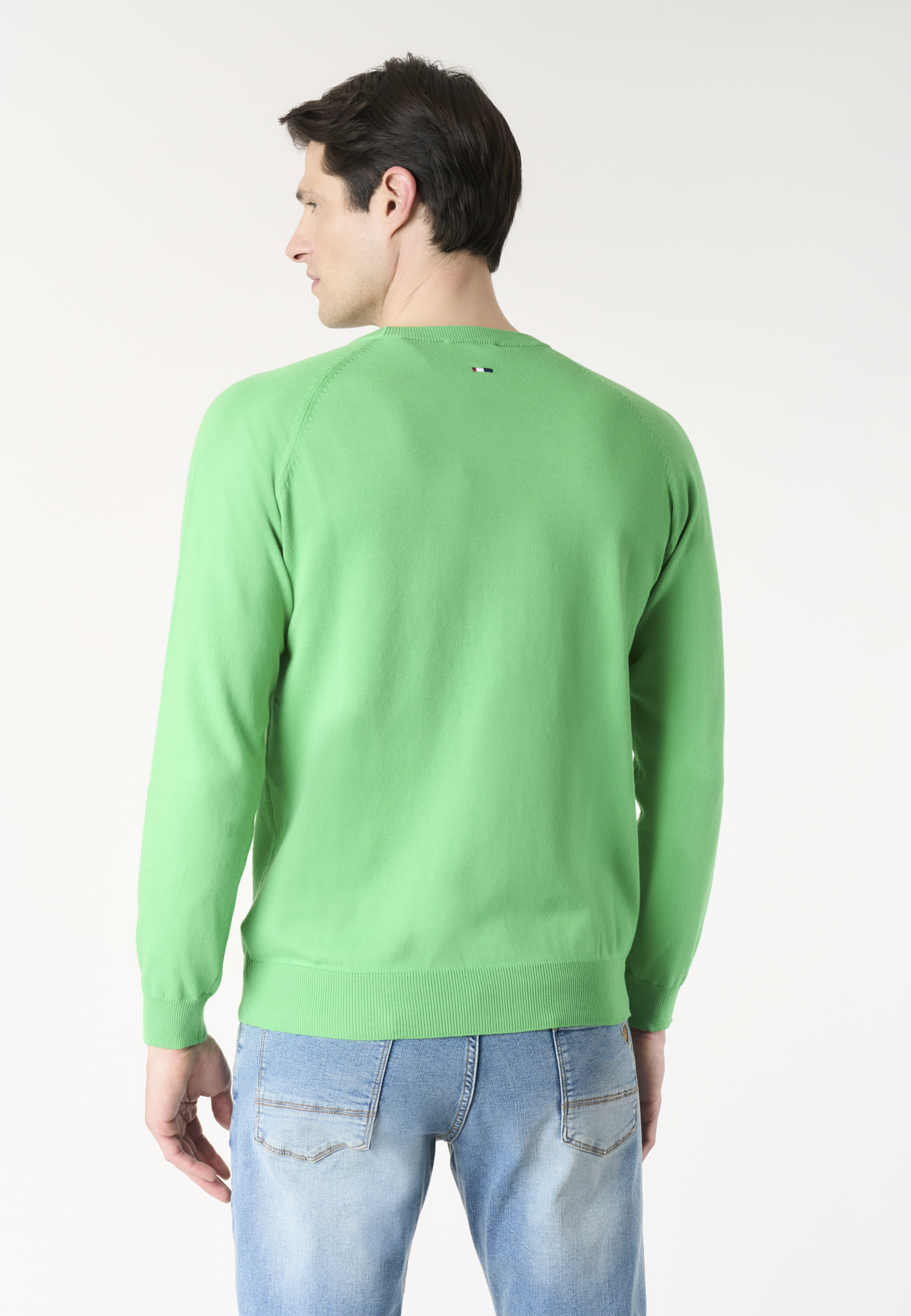 Maglia girocollo da uomo in cotone overdyed Premium Quality