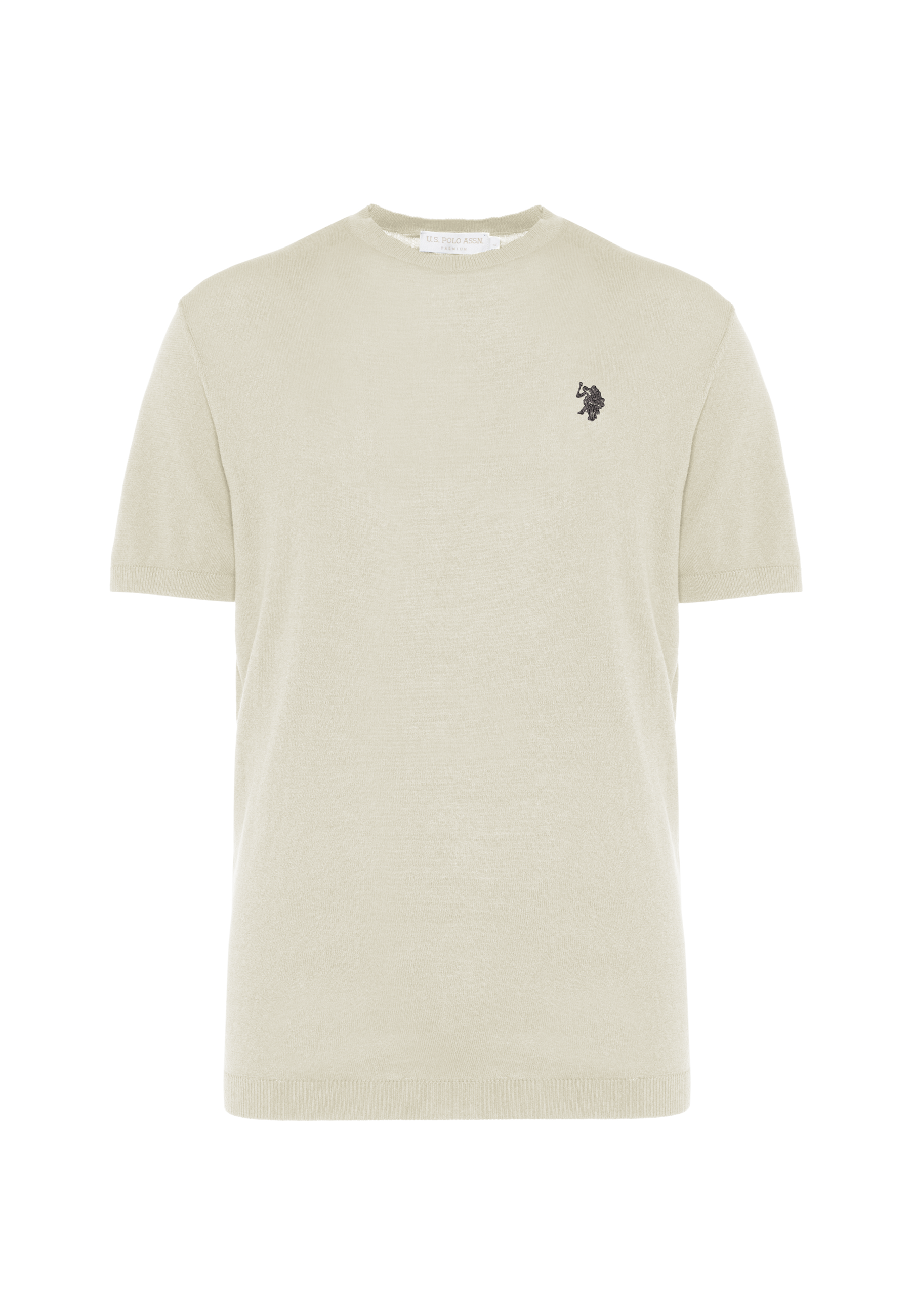 Maglia girocollo da uomo a maniche corte in cotone crepe premium quality
