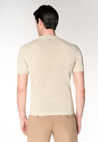 Maglia girocollo da uomo a maniche corte in cotone crepe premium quality