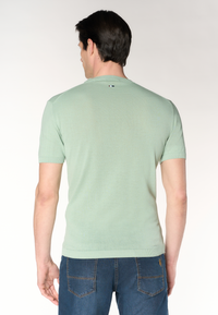Maglia girocollo da uomo a maniche corte in cotone crepe premium quality