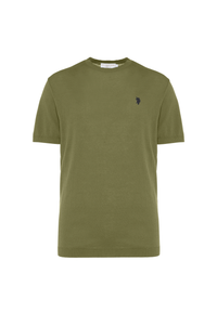 Maglia girocollo da uomo a maniche corte in cotone crepe premium quality
