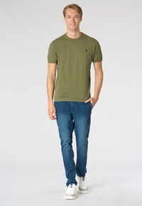 Maglia girocollo da uomo a maniche corte in cotone crepe premium quality