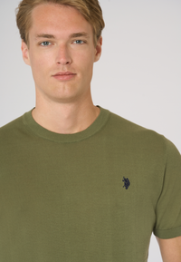 Maglia girocollo da uomo a maniche corte in cotone crepe premium quality