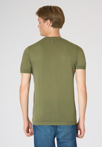 Maglia girocollo da uomo a maniche corte in cotone crepe premium quality