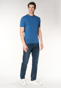 Maglia girocollo da uomo a maniche corte in cotone crepe premium quality
