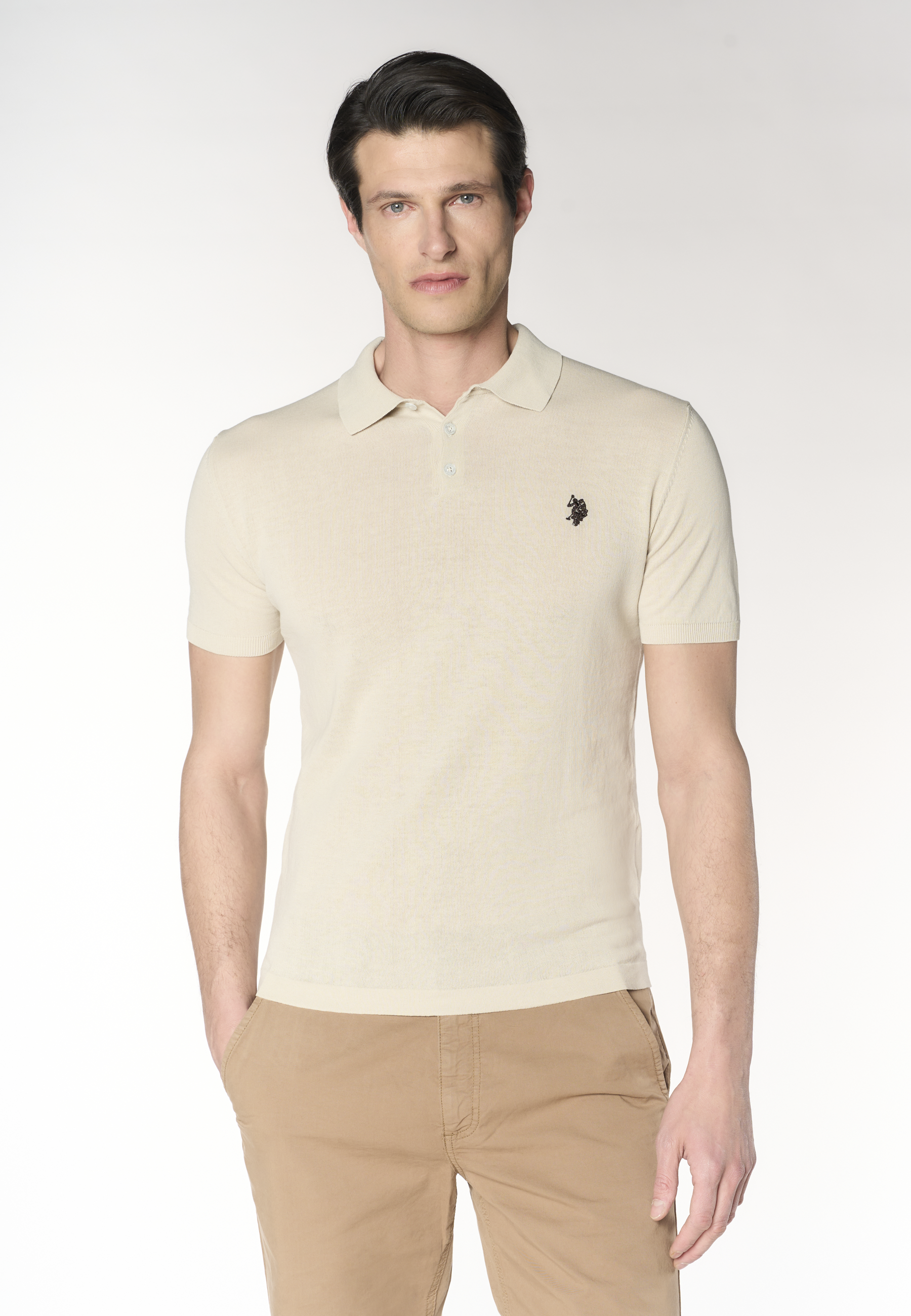 Polo shirt da uomo in maglia di cotone crepe Premium Quality