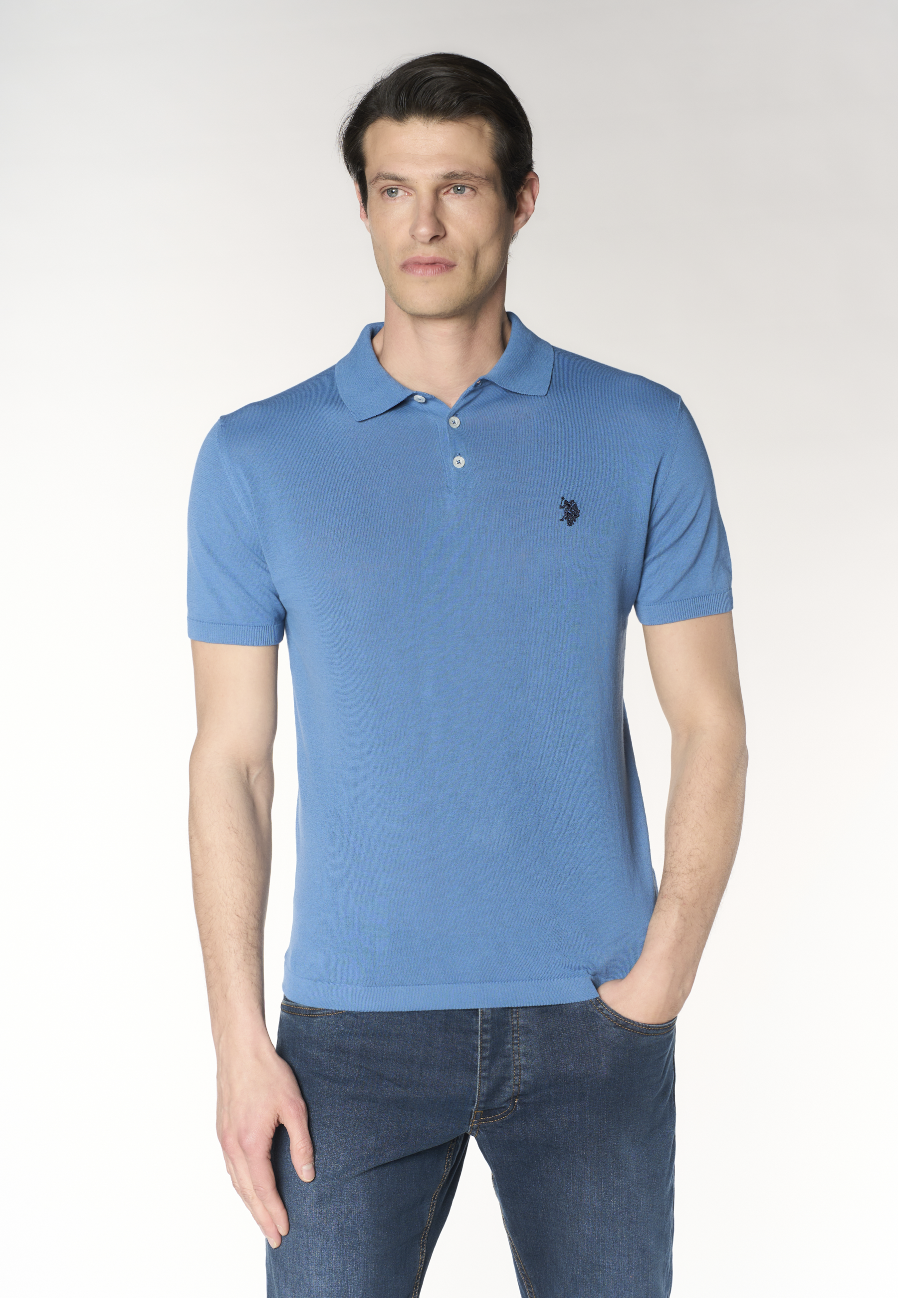 Polo shirt da uomo in maglia di cotone crepe Premium Quality