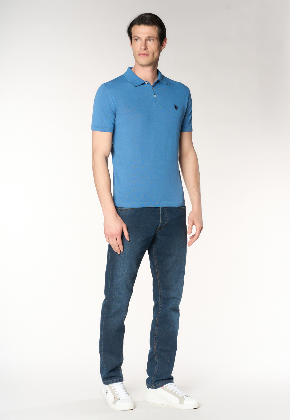 Polo shirt da uomo in maglia di cotone crepe Premium Quality