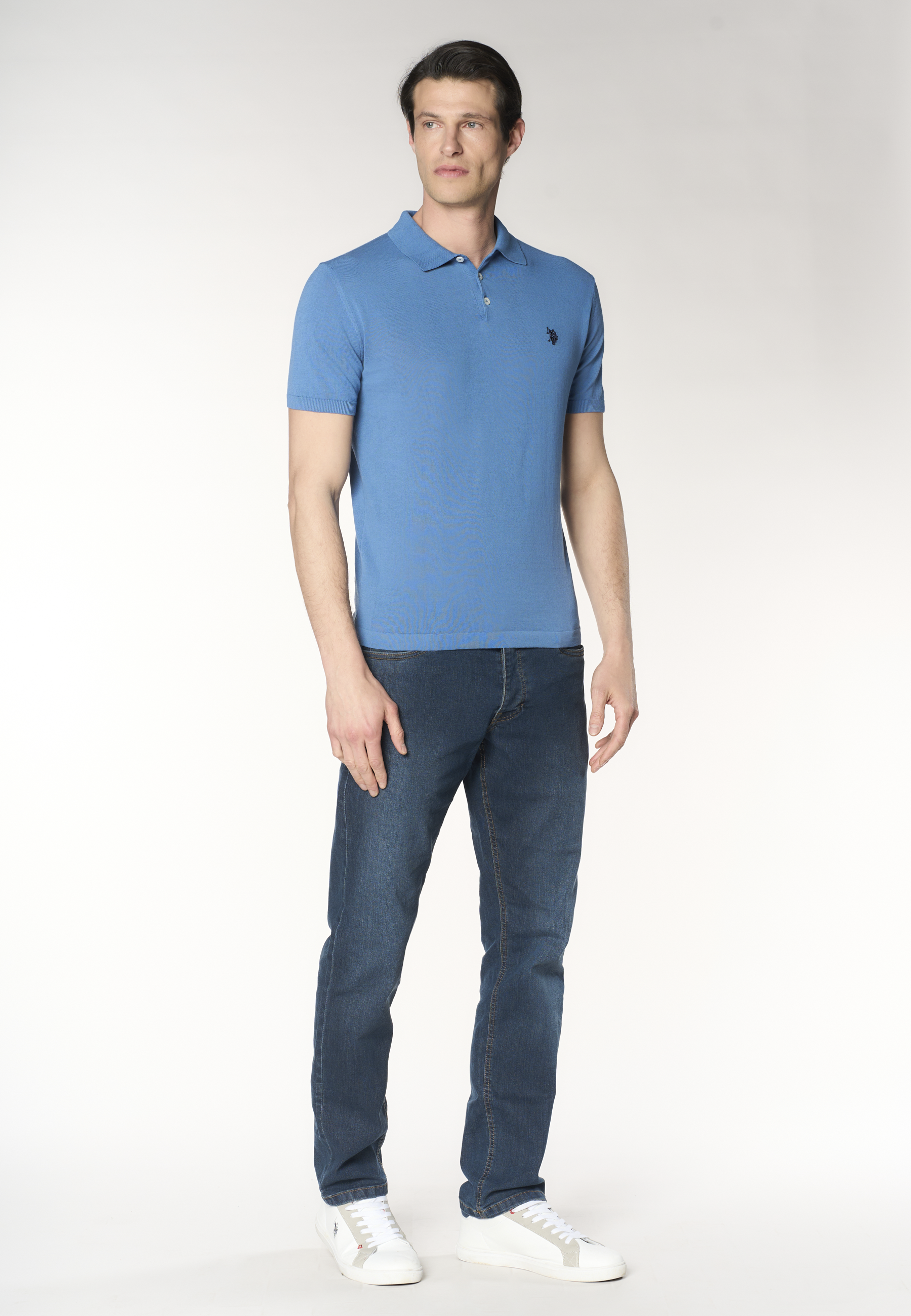 Polo shirt da uomo in maglia di cotone crepe Premium Quality