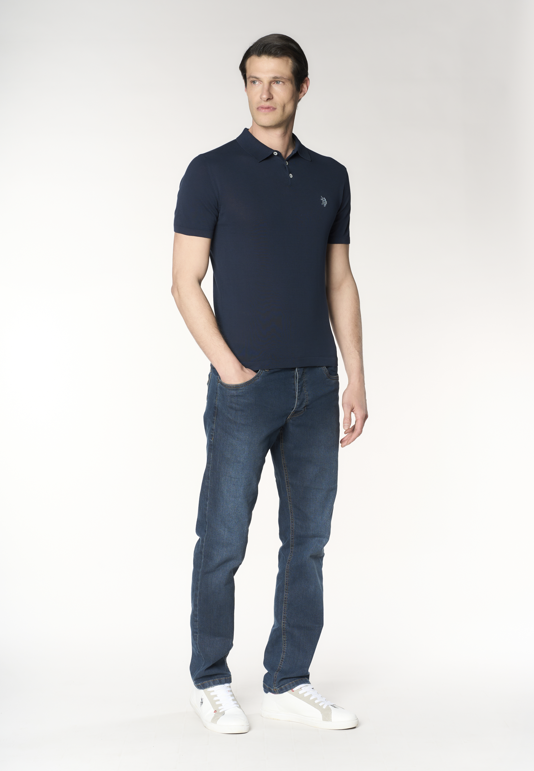 Polo shirt da uomo in maglia di cotone crepe Premium Quality