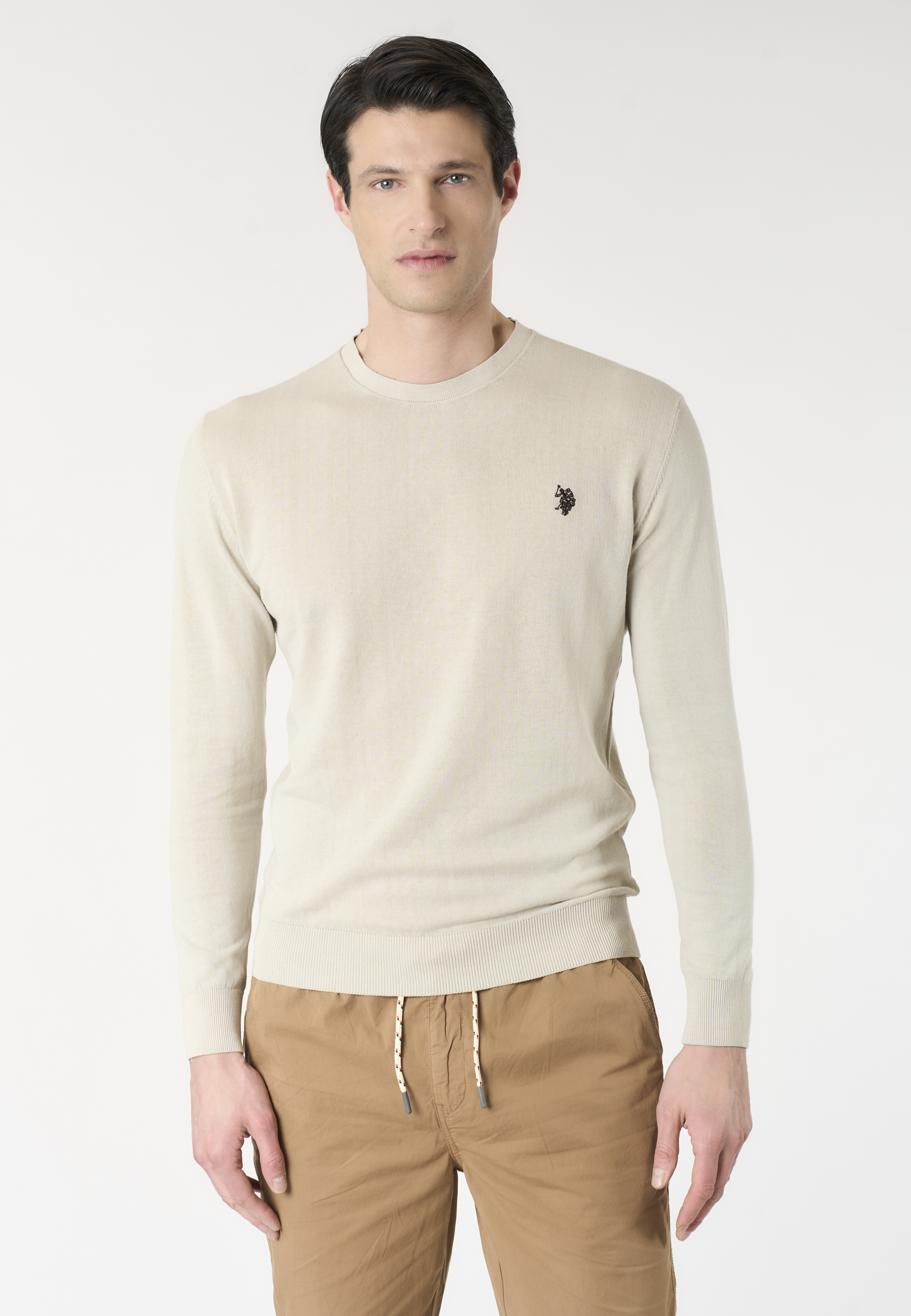 Maglia girocollo da uomo in cotone crepe Premium Quality