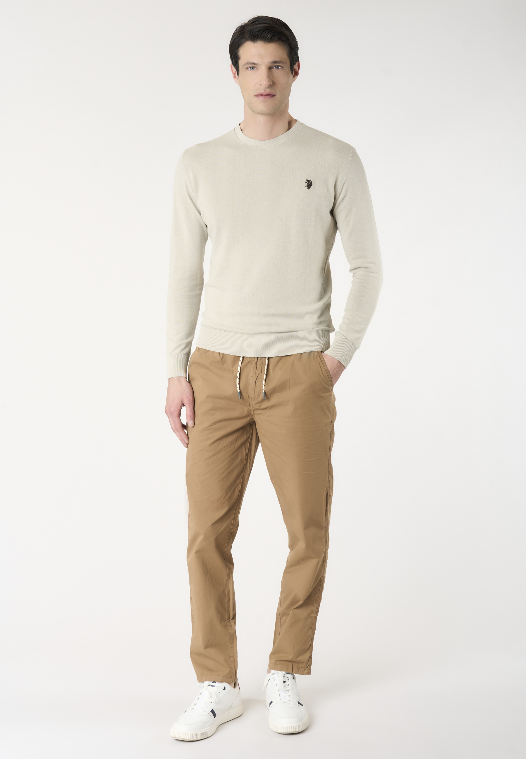 Maglia girocollo da uomo in cotone crepe Premium Quality