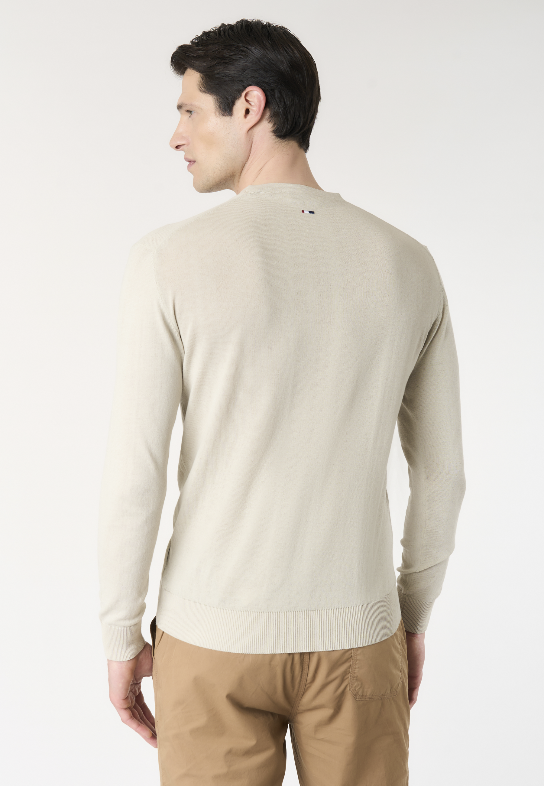 Maglia girocollo da uomo in cotone crepe Premium Quality