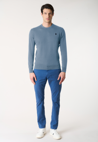 Maglia girocollo da uomo in cotone crepe Premium Quality